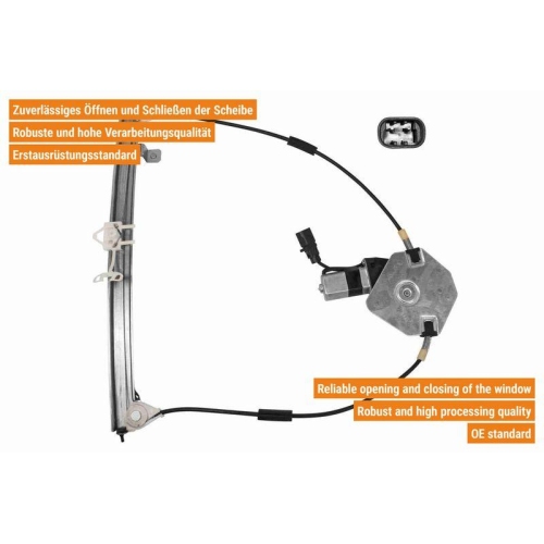 Fensterheber VAICO V24-0430 Original VAICO Qualität für FIAT, vorne rechts