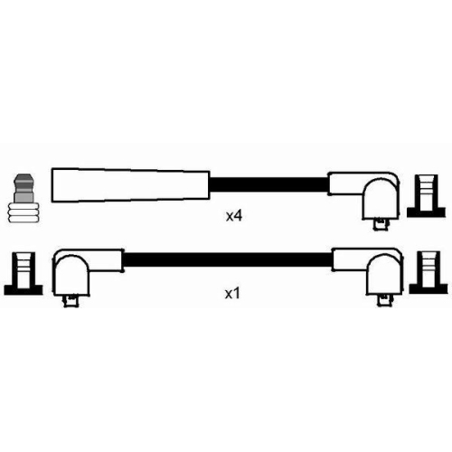 Z&uuml;ndleitungssatz NGK 0842 f&uuml;r, f&uuml;r Fahrzeuge mit Z&uuml;ndverteiler