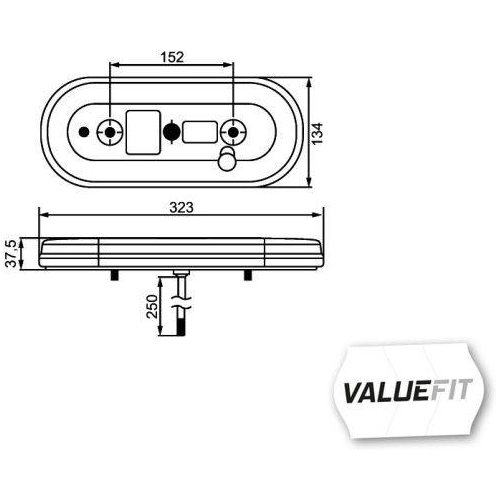 HELLA Heckleuchte 2VP 357 017-021 VALUEFIT für SCANIA, rechts