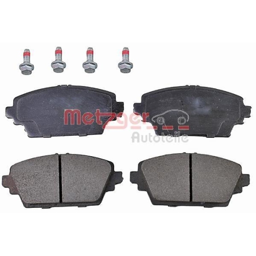 Bremsbelagsatz, Scheibenbremse METZGER 1170870 f&uuml;r NISSAN, Vorderachse