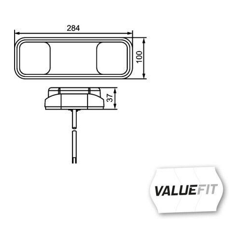 HELLA Heckleuchte 2VP 357 018-001 VALUEFIT für, links, rechts