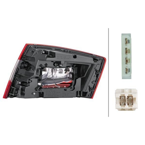 HELLA Heckleuchte 2SK 012 881-051 f&uuml;r SKODA, links