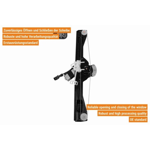 Fensterheber VAICO V24-0435 Original VAICO Qualität für FIAT, vorne links