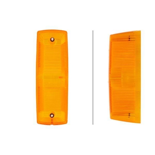 HELLA Lichtscheibe, Blinkleuchte 9EL 110 013-001 f&uuml;r MAN VOLVO SISU STEYR, links