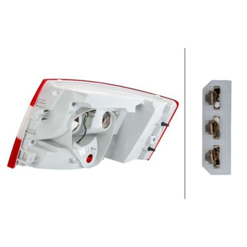 HELLA Heckleuchte 2SK 012 883-051 für SKODA, links