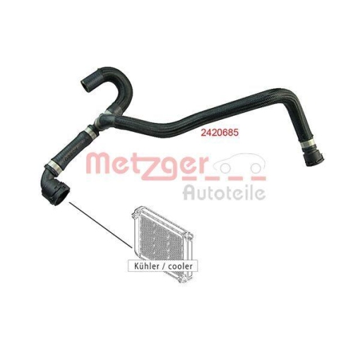 K&uuml;hlerschlauch METZGER 2420685 f&uuml;r MERCEDES-BENZ, rechts unten