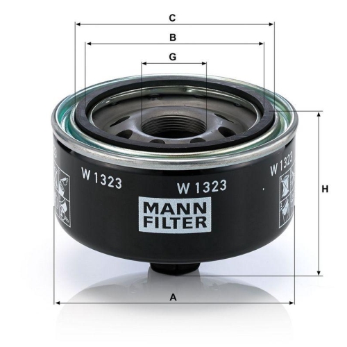 &Ouml;lfilter MANN-FILTER W 1323 f&uuml;r VAG MWM