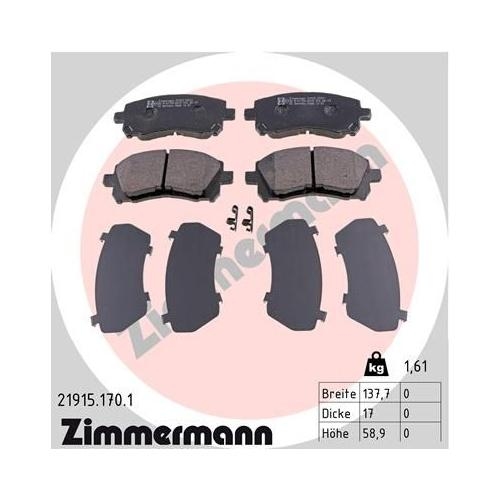 Bremsscheibe ZIMMERMANN 530.2458.52 SPORT Z für SUBARU TOYOTA, Vorderachse