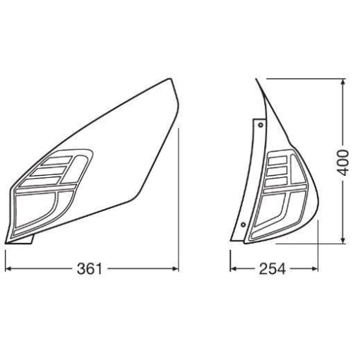 Heckleuchtensatz ams-OSRAM LEDTL101-CL LEDriving® tail lights for FORD Fiesta