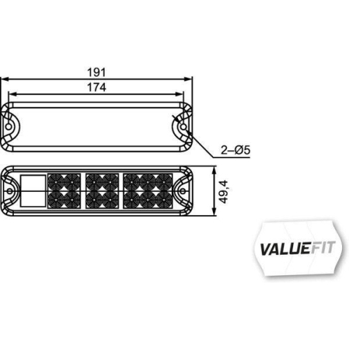HELLA Heckleuchte 2VP 357 021-011 VALUEFIT für, links, rechts