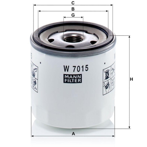 &Ouml;lfilter MANN-FILTER W 7015 f&uuml;r FORD JAGUAR VOLVO VAG LAND ROVER