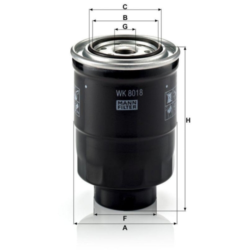 Kraftstofffilter MANN-FILTER WK 8018 x f&uuml;r FORD MAZDA FORD USA