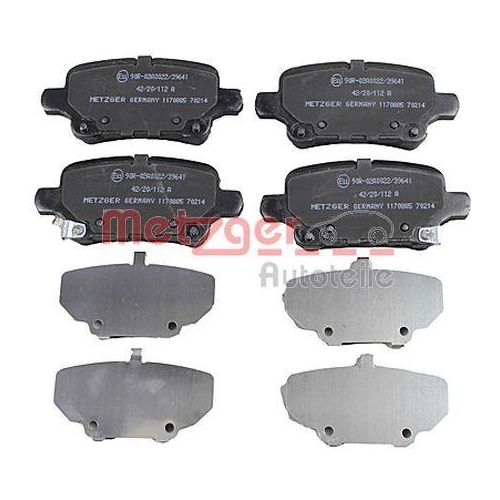 Bremsbelagsatz, Scheibenbremse METZGER 1170885 f&uuml;r OPEL GENERAL MOTORS