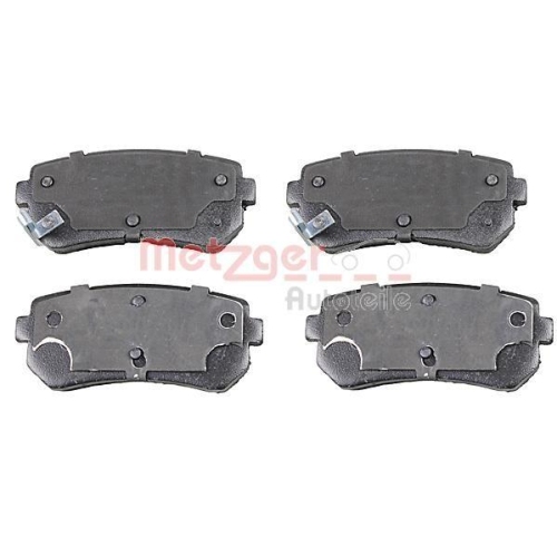 Bremsbelagsatz, Scheibenbremse METZGER 1170886 f&uuml;r HYUNDAI KIA, Hinterachse