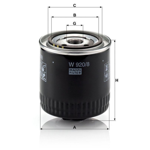 &Ouml;lfilter MANN-FILTER W 920/8 f&uuml;r VAG