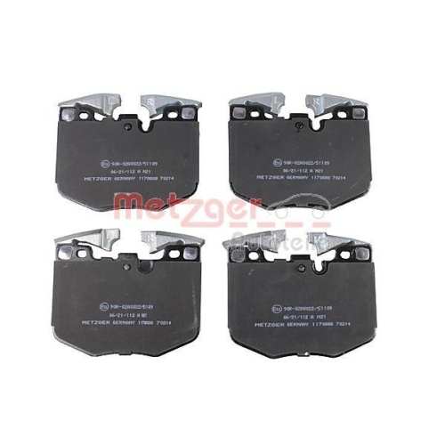 Bremsbelagsatz, Scheibenbremse METZGER 1170888 GREENPARTS f&uuml;r BMW, Vorderachse