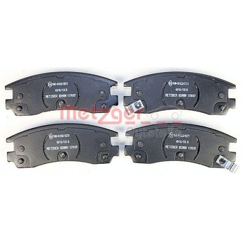 Bremsbelagsatz, Scheibenbremse METZGER 1170187 f&uuml;r OPEL, Hinterachse