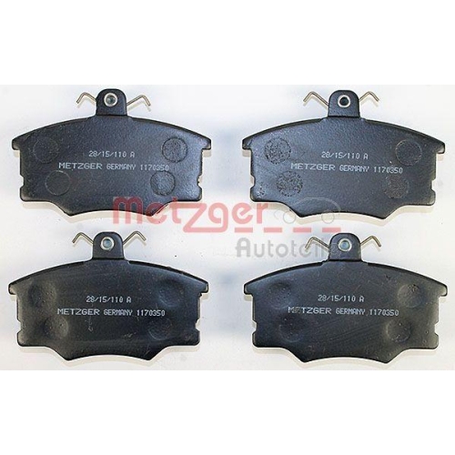 Bremsbelagsatz, Scheibenbremse METZGER 1170350 f&uuml;r AUDI VOLVO VAG, Vorderachse