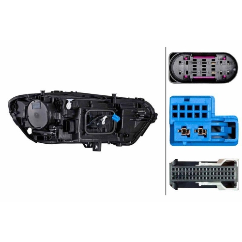 HELLA Hauptscheinwerfer 1EX 015 086-411 für MERCEDES-BENZ, links