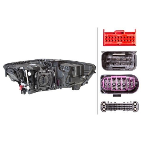 HELLA Hauptscheinwerfer 1EX 012 976-111 für AUDI AUDI (FAW), links