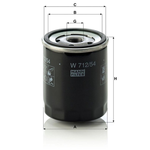 &Ouml;lfilter MANN-FILTER W 712/54 f&uuml;r VAG