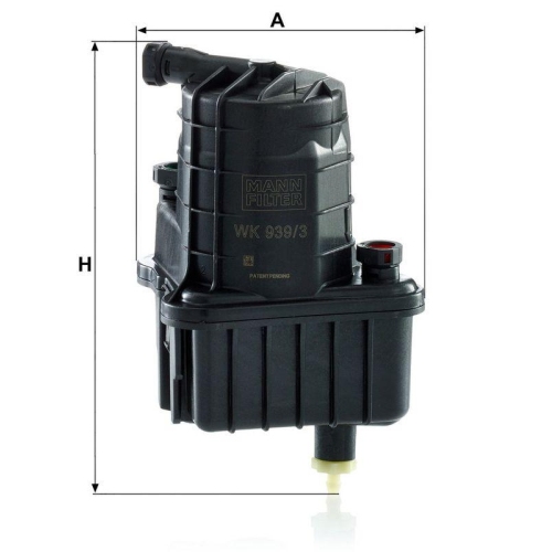 Kraftstofffilter MANN-FILTER WK 939/3 f&uuml;r RENAULT