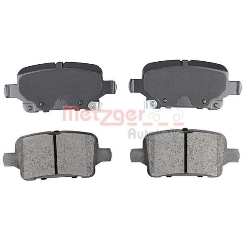 Bremsbelagsatz, Scheibenbremse METZGER 1170892 GREENPARTS f&uuml;r OPEL, Hinterachse