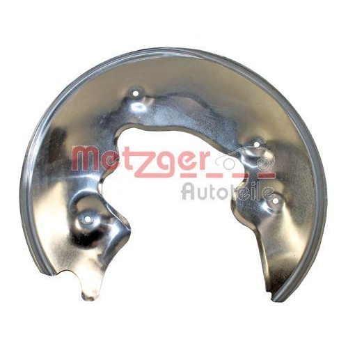 Spritzblech, Bremsscheibe METZGER 6115077 GREENPARTS f&uuml;r VAG, Hinterachse links