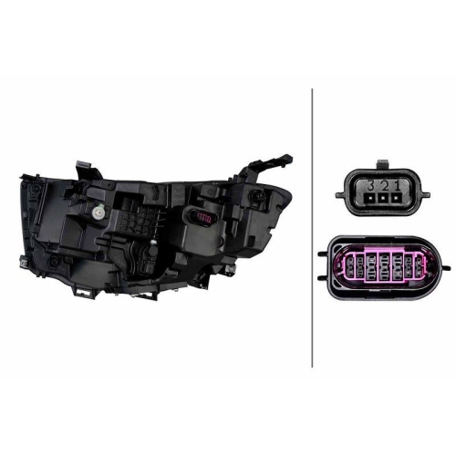 HELLA Hauptscheinwerfer 1EX 015 150-621 für RENAULT, rechts