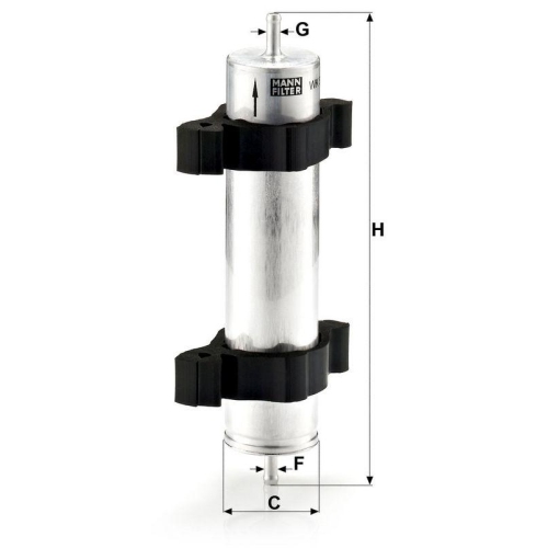 Kraftstofffilter MANN-FILTER WK 521/2 f&uuml;r BMW