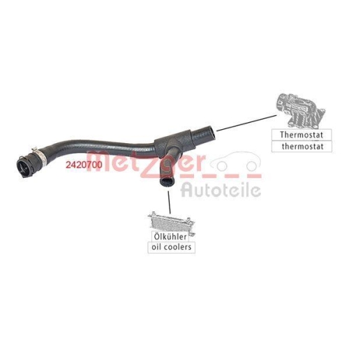 K&uuml;hlerschlauch METZGER 2420700 f&uuml;r OPEL GENERAL MOTORS