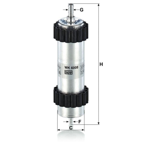 Kraftstofffilter MANN-FILTER WK 6008 f&uuml;r VAG