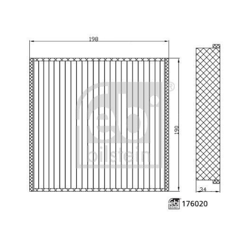 FEBI BILSTEIN Filter, Innenraumluft 176020 f&uuml;r MERCEDES-BENZ
