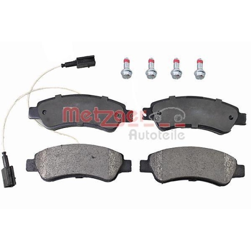 Bremsbelagsatz, Scheibenbremse METZGER 1170899 f&uuml;r CITRO&Euml;N FIAT PEUGEOT