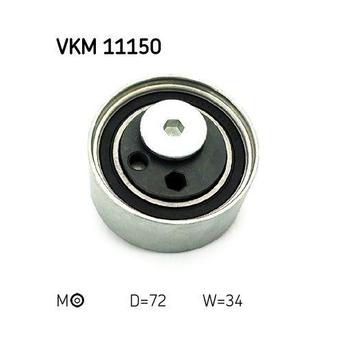 Spannrolle, Zahnriemen SKF VKM 11150 f&uuml;r AUDI VW AUDI (FAW), links