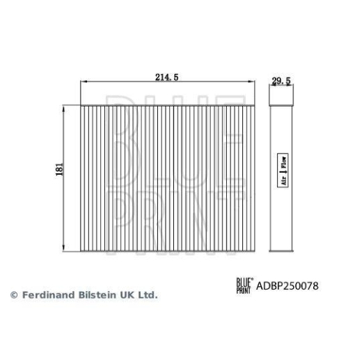 Filter, Innenraumluft BLUE PRINT ADBP250078 für TOYOTA
