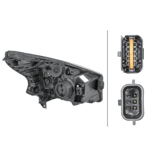 HELLA Hauptscheinwerfer 1EE 011 410-451 für RENAULT, links
