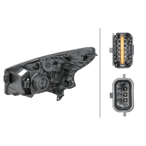 HELLA Hauptscheinwerfer 1EE 011 410-461 f&uuml;r RENAULT, rechts