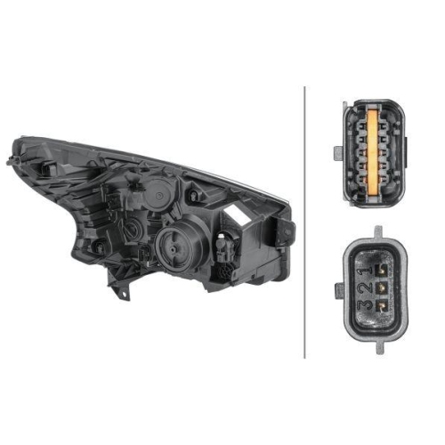 HELLA Hauptscheinwerfer 1EE 011 565-151 für OPEL, links