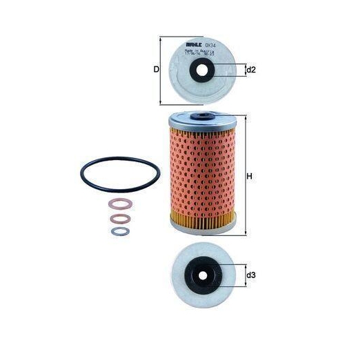 &Ouml;lfilter KNECHT OX 34D f&uuml;r FORD GMC MERCEDES-BENZ GENERAL MOTORS