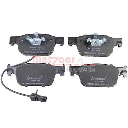 Bremsbelagsatz, Scheibenbremse METZGER 1170910 GREENPARTS f&uuml;r AUDI VAG