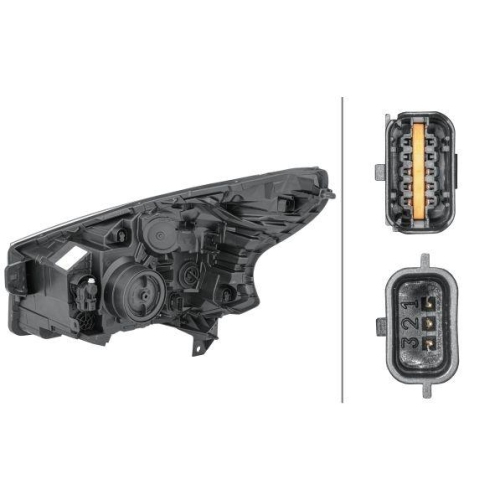 HELLA Hauptscheinwerfer 1EE 011 565-161 für OPEL, rechts