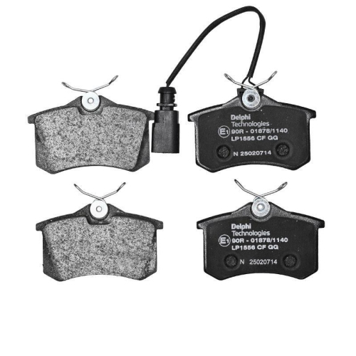 DELPHI LP1556 Bremsbelagsatz, Scheibenbremse f&uuml;r AUDI FORD SEAT VW, Hinterachse
