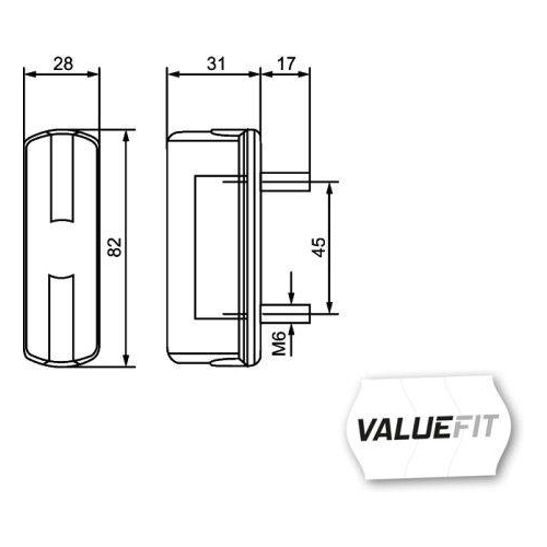 HELLA Kennzeichenleuchte 2KA 357 014-001 VALUEFIT für, außen