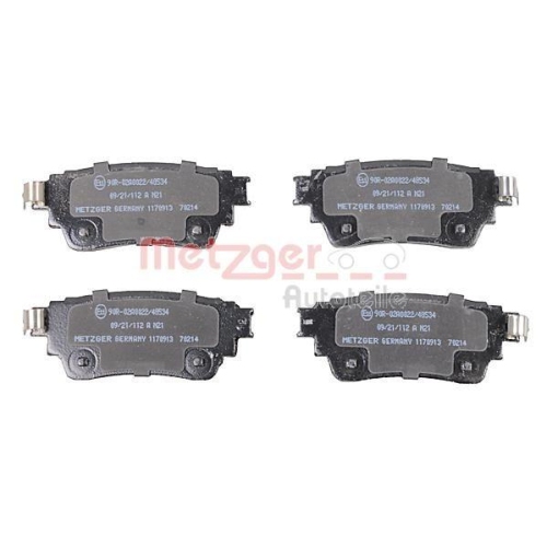 Bremsbelagsatz, Scheibenbremse METZGER 1170913 GREENPARTS f&uuml;r MITSUBISHI