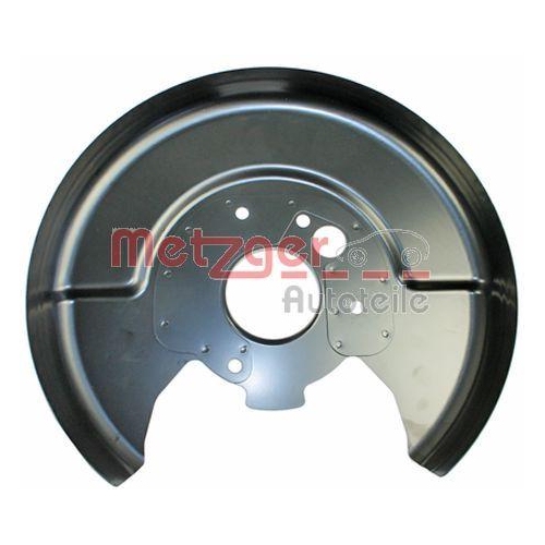 Spritzblech, Bremsscheibe METZGER 6115117 f&uuml;r NISSAN, Hinterachse links