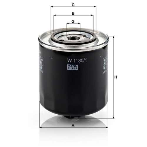 &Ouml;lfilter MANN-FILTER W 1130/1 f&uuml;r FORD VOLVO VAG