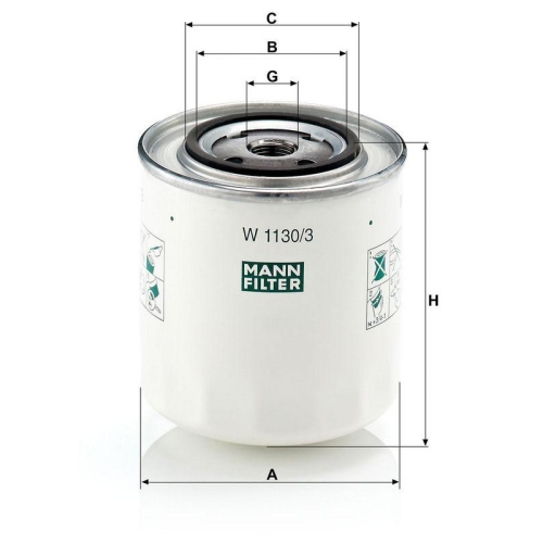 &Ouml;lfilter MANN-FILTER W 1130/3 f&uuml;r VOLVO VAG