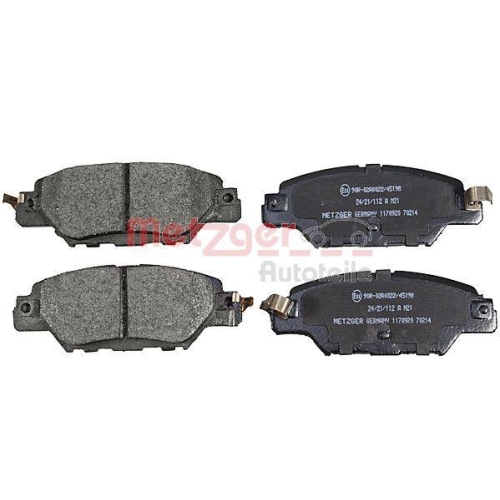 Bremsbelagsatz, Scheibenbremse METZGER 1170920 f&uuml;r MAZDA, Hinterachse