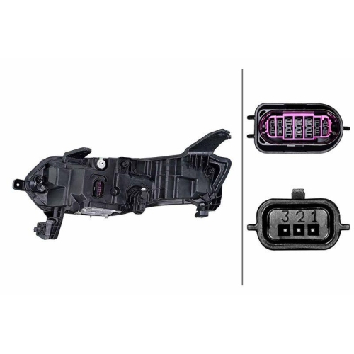 HELLA Hauptscheinwerfer 1ZX 015 143-821 für RENAULT, rechts